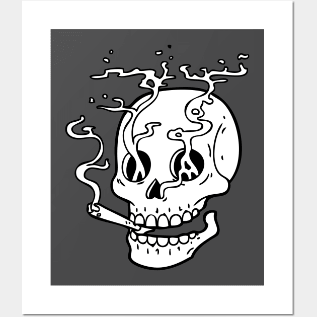 SKULL SMOKE JOINT Wall Art by StreetStyleFusion